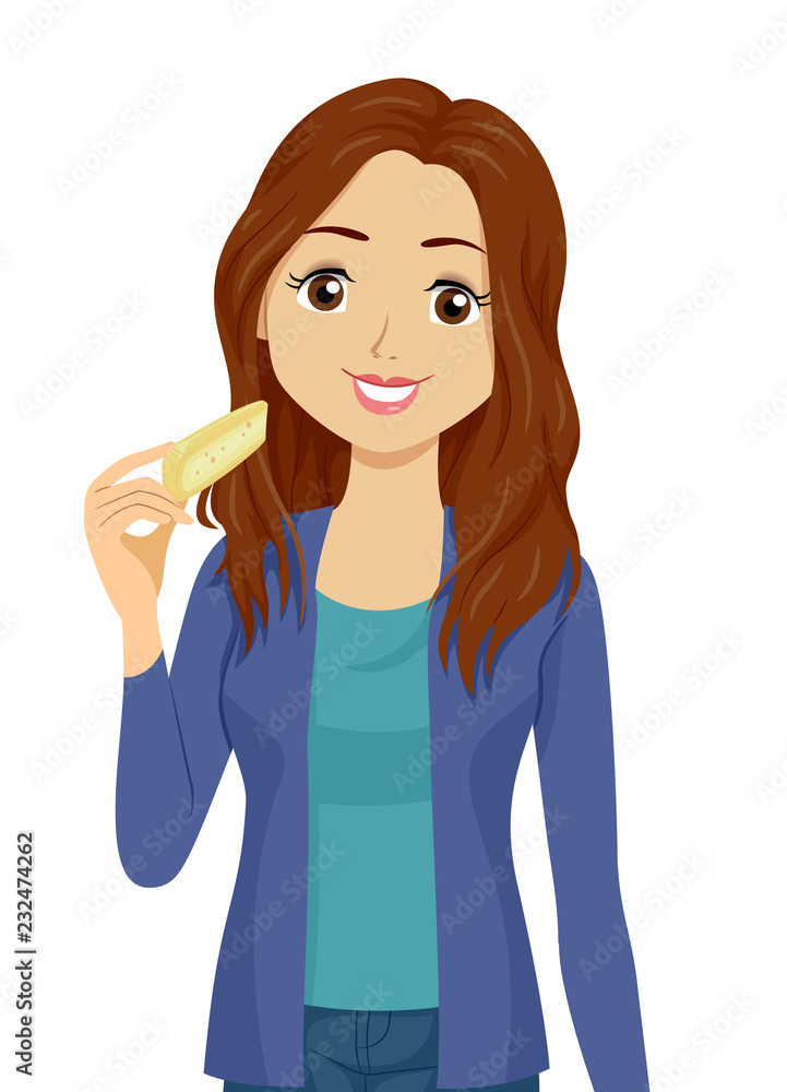 Teen Girl Cheese Illustration Teen Girl Cheese Illustration