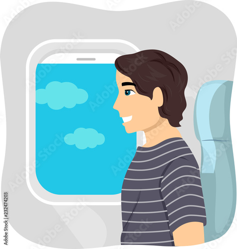 Teen Guy Travel Illustration