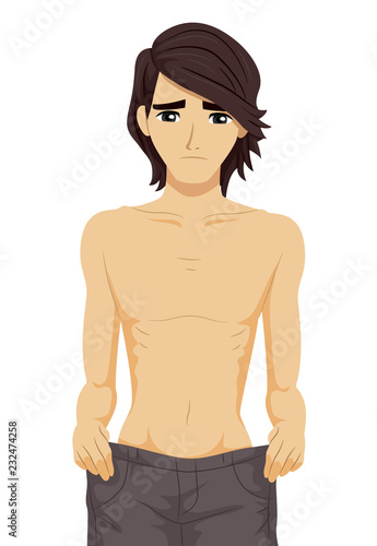 Teen Boy Underweight Illustration