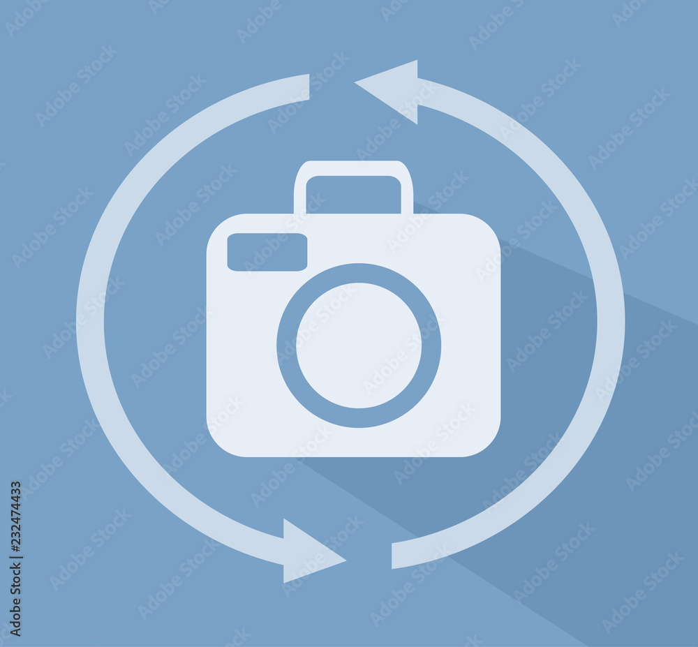 Camera 360 Icon Flat Illustration Camera 360 Icon Flat Illustration