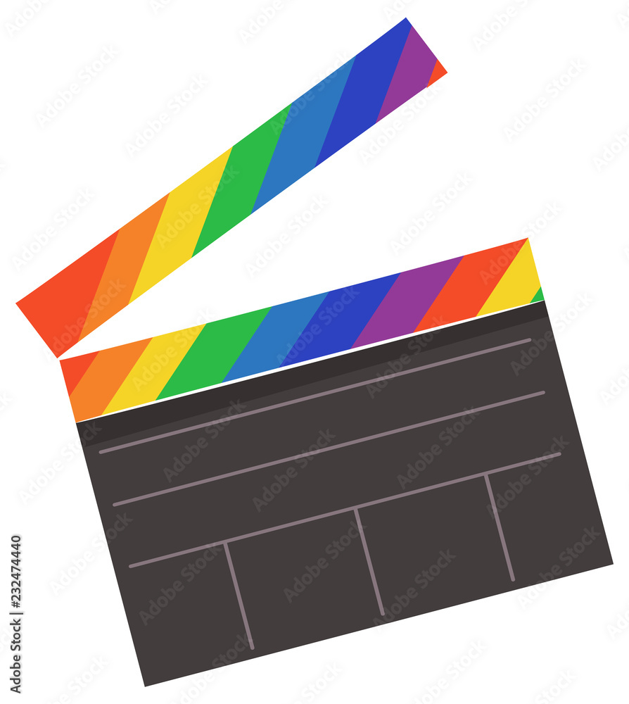 Fototapeta premium Clapper Board Lgbt Illustration