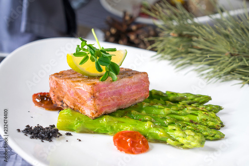 tuna fish cooked on the grill