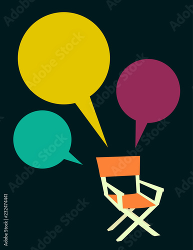 Director Chair Speech Bubbl...