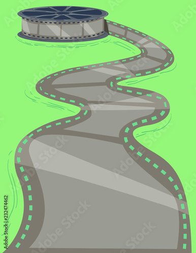 Film Reel Path Illustration
