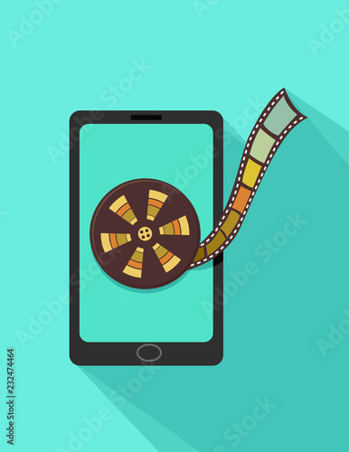 Mobile Filming Reel Illustr...