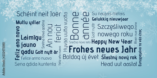 Banner - Happy New Year in different languages