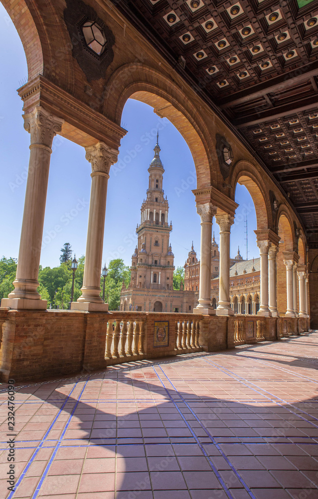 Fototapeta premium Sevilla Spanish square Plaza de Espana