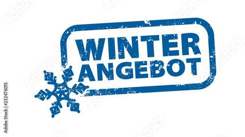 Stempel - Winterangebot Eiskristall blau