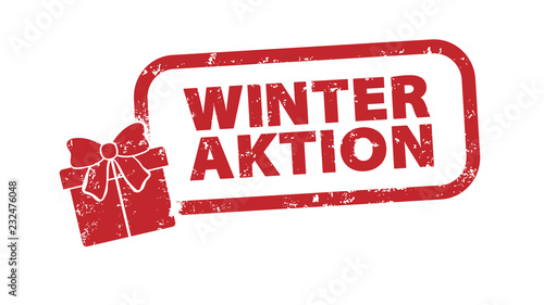 Stempel - Winteraktion Geschenk rot