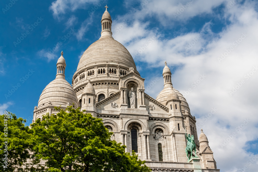 Sacre Coeur Basilica, the Basilica of the Sacred Hearts, Paris, France