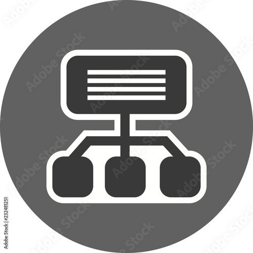 Sitemap Web Glyph Circle Icon
