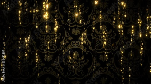 Butterfly Golden Glitter Loop