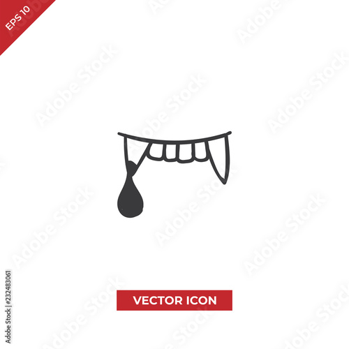 Foto Vampire teeth vector icon