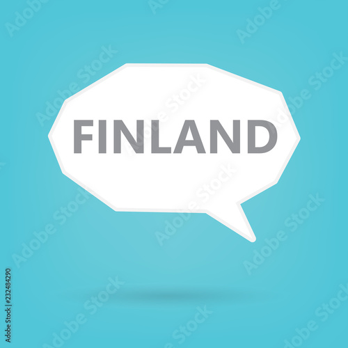 Finland word on a speech bubble- vector illustration