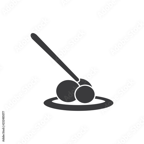 Dish toothpick vector icon