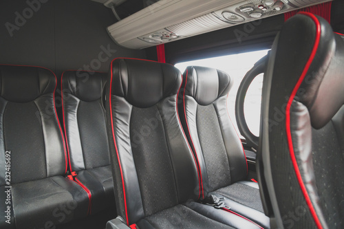 Fotografía Seats in the cabin of a modern minibus.
