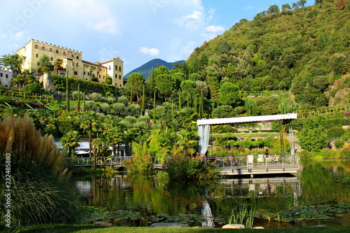 the Sissi gardens of the Trauttmansdorff Castle