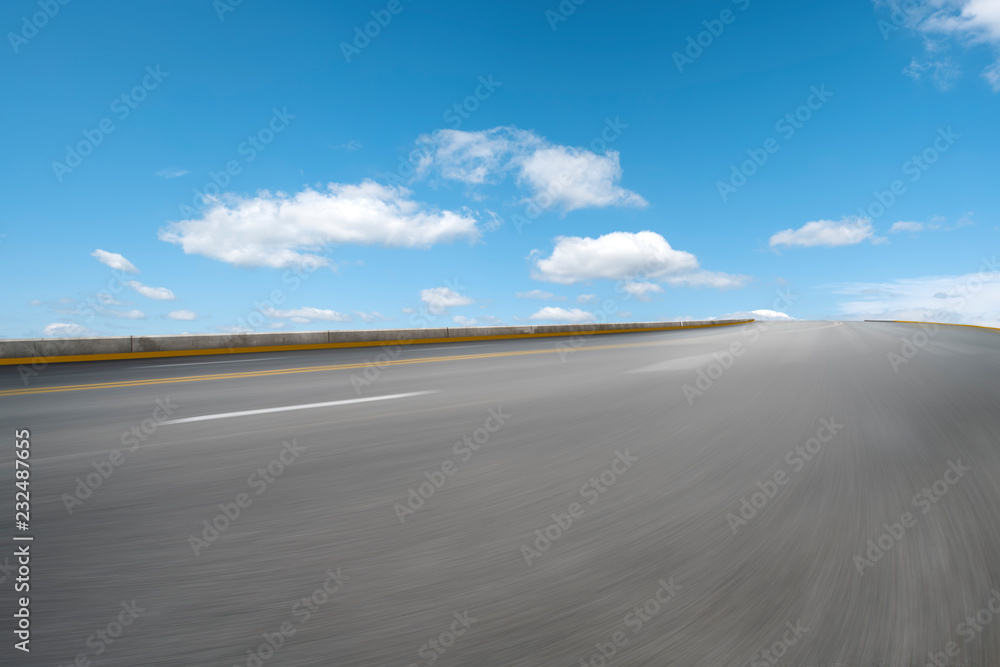 Empty highway asphalt pavement and sky cloud landscape.. Empty highway asphalt pavement and sky cloud landscape..
