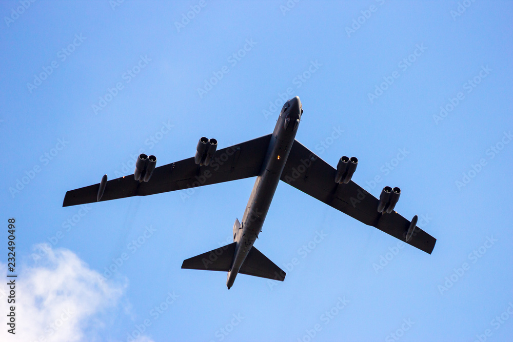US air force bomber plane in flight Stock Photo | Adobe Stock