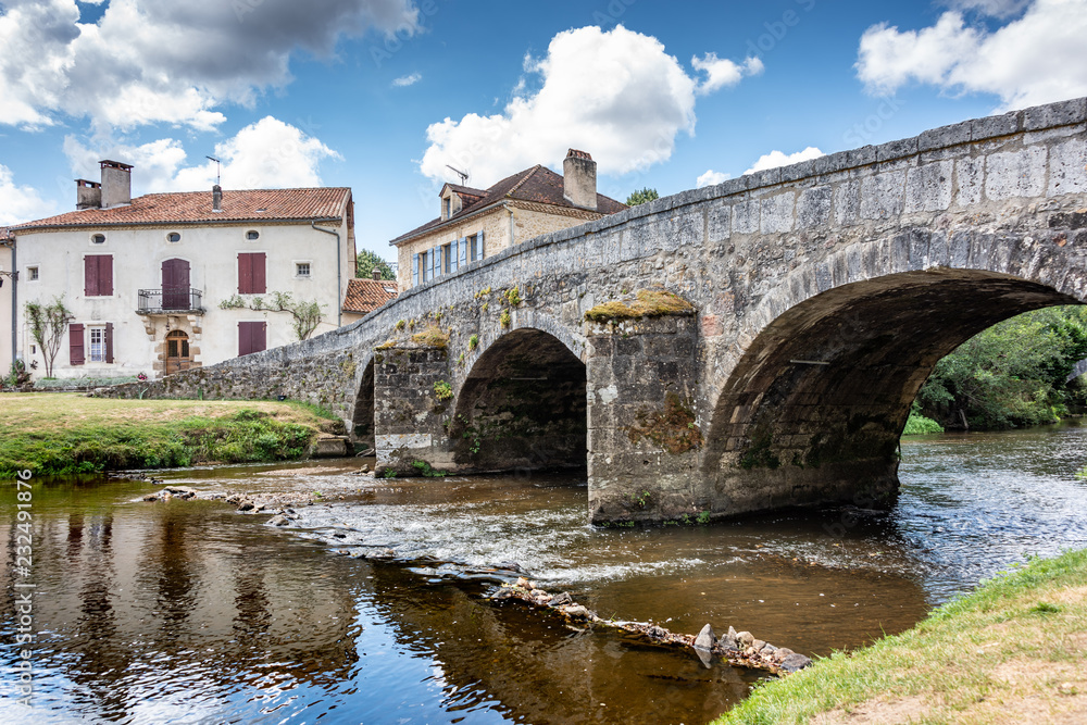 Bridge at Saint-Jean-de-Côle, Charente, France