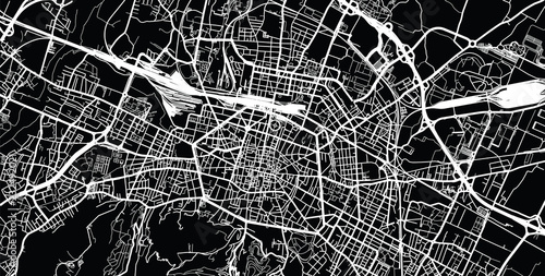 Urban vector city map of Bologna, Italy