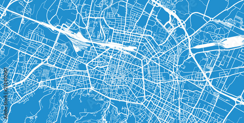 Urban vector city map of Bologna, Italy
