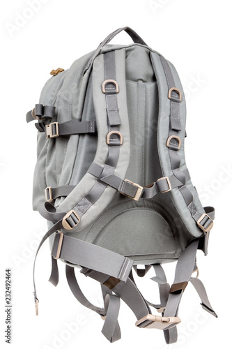 tactical backpack isolate on white