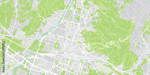 Urban vector city map of Brescia  Italy