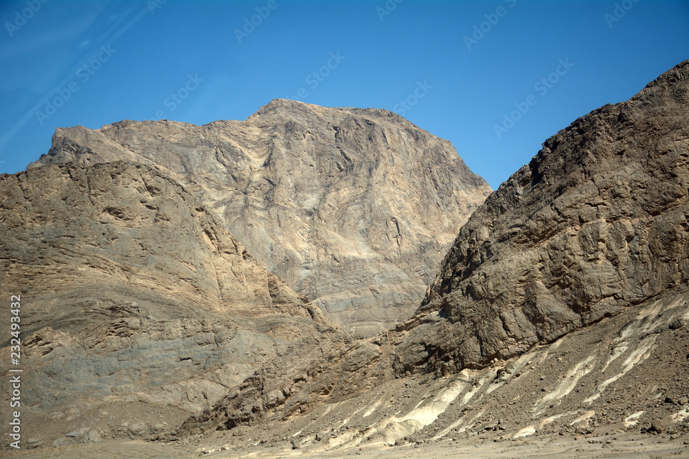 Mountains in the desert around Yazd, Iran