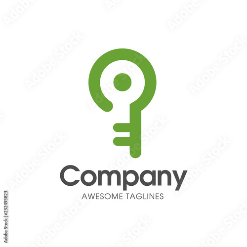 creative smart key logo with modern color vector