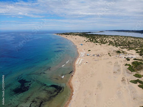 Greece aerial photo taken at the beautiful coastal town of St George South in Greece photo