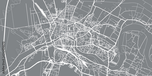 Urban vector city map of Pisa, Italy