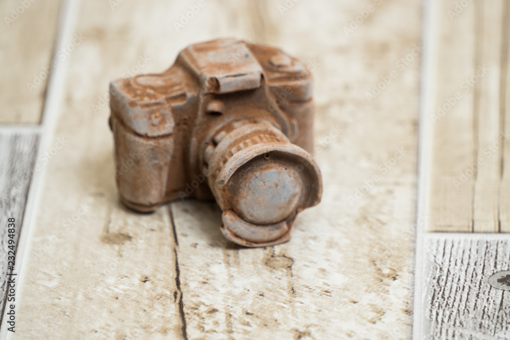 Dark chocolate photo camera as decoration or gift Dark chocolate photo camera as decoration or gift