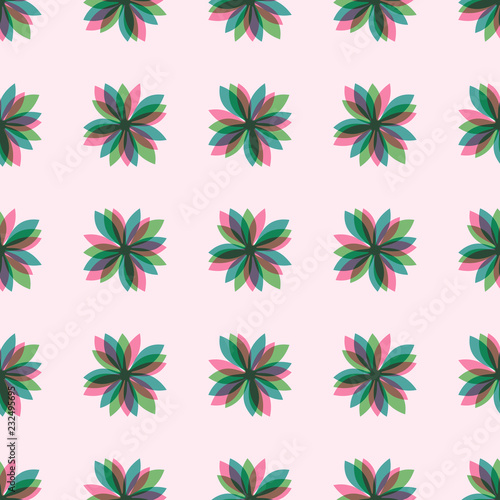 Seamless flower pattern. Floral background. Abstract seamless background with transparent flowers. Vector illustration.