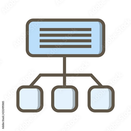 Sitemap Web Filled Outline Icon