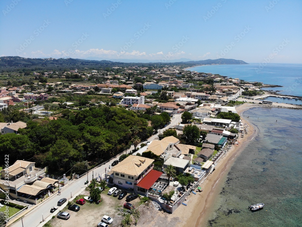 Greece aerial photo taken at the beautiful coastal town of St George South in Greece