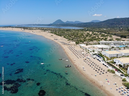 Greece aerial photo taken at the beautiful coastal town of St George South in Greece © Duncan