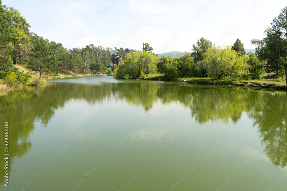 lake in forest