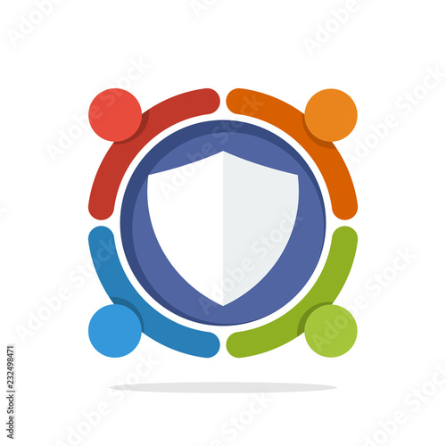 vector illustration icon with the concept of defense cooperation partners