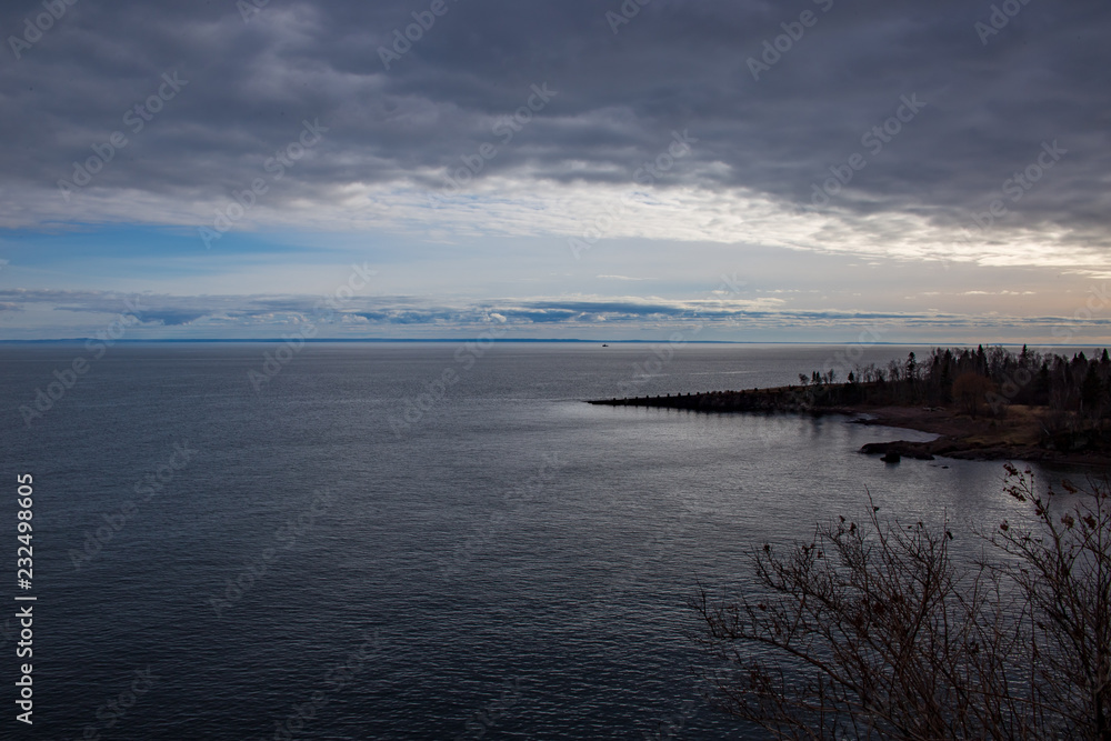 Lake Superior landscape of the water and shore Lake Superior landscape of the water and shore