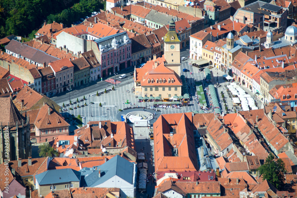 View of Brasov square, Romania