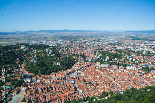 Aerial view of Brasov, Romania