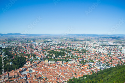 Panorama view of Brasov, Romania
