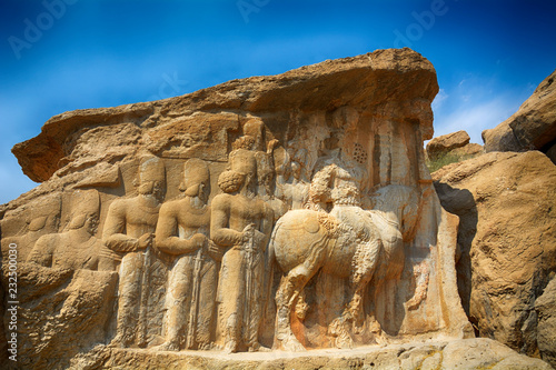 Sasanid relief, Naqs-e Rajab, Iran photo
