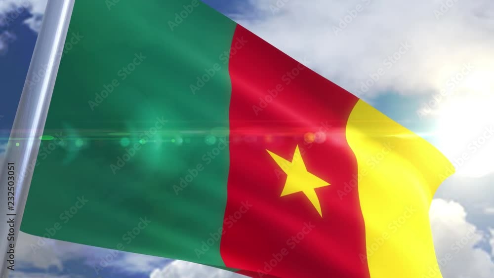 Waving flag of Cameroon Animation Waving flag of Cameroon Animation