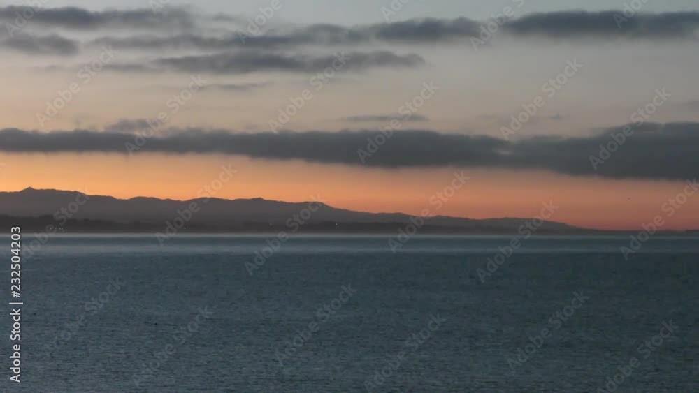 The Pacific Ocean at Capitola by the Sea at sunset, California, USA, 2018 The Pacific Ocean at Capitola by the Sea at sunset, California, USA, 2018