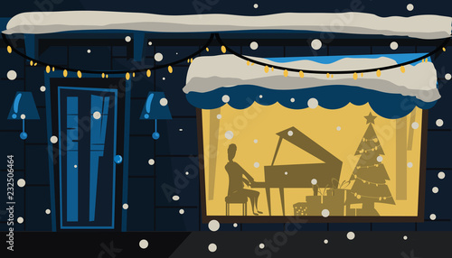 Christmas and New Years background vector illustration 