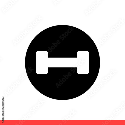 Dumbbell icon, barbell symbol. Vector illustration