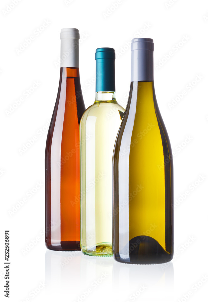white wine bottles isolated on white white wine bottles isolated on white