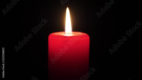 Burning candle close up shot